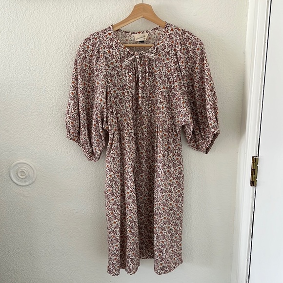 Universal Thread Dresses Universal Thread Pink Floral Puff Sleeve